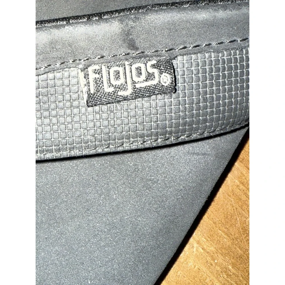 Flojos Flip Flop‎ Sandals Black Ryan Thong Mens Memory Foam Size 12